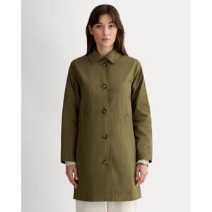NWT Everlane THE MAC COAT Organic Cotton Beech Green Women’s Large Minimalist